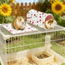 Hamster And Guinea Pig Tunnel, Small Pet Tunnel And Pipe, Soft Wool Small Animal Tunnel Tube And Mat As Well As Corner Hideout Cage Accessories, Suitable For Guinea Pigs, Rabbits, Ferrets, Chinchillas, Hedgehogs, Etc. - View 10