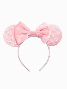 1 chiếc băng đô tai chuột hoạt hình dễ thương, băng đô tai chuột lớn đính ngọc trai giả lấp lánh, băng đô nhung ngọc trai thời trang, băng đô nhung mềm mại, phụ kiện trang trí nơ ngọc trai cho lễ hội, thích hợp cho tiệc học sinh, hóa trang, cosplay, công viên giải trí, quà tặng chất lượng cho nhiều dịp, unisex, thích hợp cho cosplay công chúa, tiệc sinh nhật và tiệc Giáng sinh (Màu sắc và kiểu dáng ngẫu nhiên) - Phong cách ngẫu nhiên - Xem 11