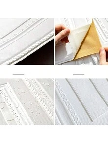 10/20/30pcs 3D Stereo Wall Stickers Decor For Bedroom, Headboard, Living Room, TV Background, Waterproof, Warm, Self-Adhesive Wall Paper - Grid - View 5
