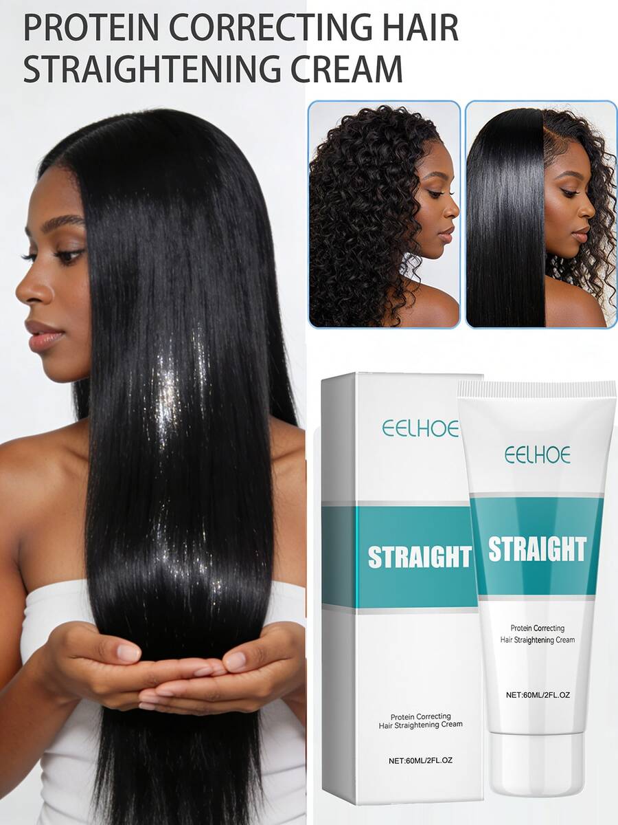 EELHOE Keratin Protein Straightening Cream – Professional Hair Care For Damaged & Curly Hair, Moisturizing Formula Smooths Frizz Without Pulling, Reduces Split Ends & Enhances Shine, No-Heat Styling Suitable For All Hair Types & Genders, Ideal For Salon & Home Use, Perfect Gift For Autumn, Winter & Holidays. - Keratin Protein Straightening Cream - View 1