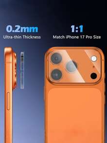 3 piezas Protector de lente de cámara compatible con iPhone 17/Air/17 Pro/17 Pro Max/16 Pro Max/15 Pro Max/14 Pro Max/13/12/11Pro Max, resistente al agua, a los golpes, a las caídas, a los arañazos y a las huellas dactilares, con cobertura completa - transparente - Ver 4