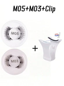 Magnetic Reusable False Eyelashes Set - Professional Eye Makeup Tools, Alcohol-Free, Fragrance-Free, Plastic Material False Eyelashes Set - Multicolor - View 21