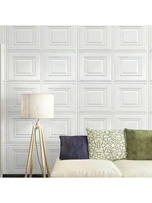 10/20/30pcs 3D Stereo Wall Stickers Decor For Bedroom, Headboard, Living Room, TV Background, Waterproof, Warm, Self-Adhesive Wall Paper - Grid - View 9