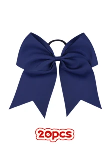 1-20 piezas Accesorios para el cabello de niños, Cintas elásticas para el cabello con lazos sencillos, Cintas de 8 pulgadas, Adecuado para uso diario - Multicolor - Ver 37