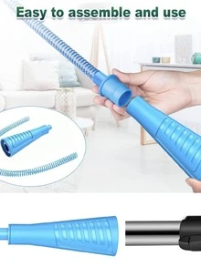 1 Paquete de Kit de Limpieza de Conducto de Secadora, Cepillo Removedor de Pelusa, Cepillo de Pelusa de Secadora, Herramientas de Limpieza de Trampa de Conducto, Cepillo Flexible Largo para Bobina de Refrigerador - A - Ver 4