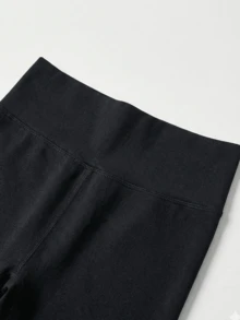 Bragas moldeadoras sin costuras de talle alto con estampado de corazón y letras para mujer - Negro - Ver 5