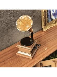Vintage Mini Gramophone Model - 1:6 1:12 Scale Miniature Game Scene Decor - Dollhouse Accessories, Durable Handcraft, Suitable For DIY Miniature Landscape Decor, Music Accessories, Mini Instrument, Fairy Garden Decoration - 留聲機 - 查看 8