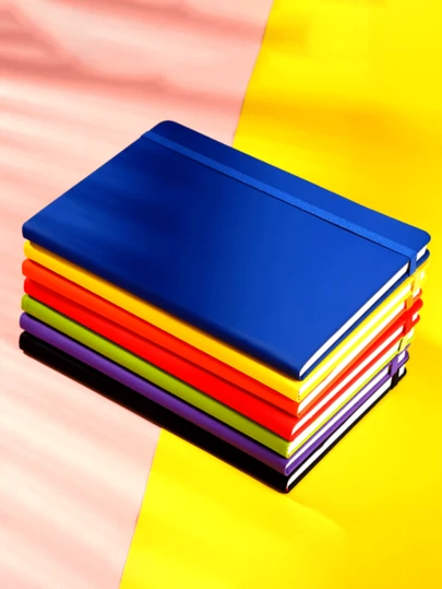 Caderno A6 com Alça, Cor Sólida e Simples, Portátil, Ideal para Estudantes, Pequeno Caderno de Vocabulário, Adequado para Uso Diário por Homens e Mulheres.