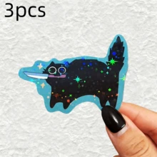 Cute Cat Biting Knife Shape Magic Cat Stickers - Adorable Purple And Orange Cats, Magic Design Waterproof Vinyl Decals, Suitable For Notebooks, Planners, Scrapbooks, Farmhouse Decor - Easy To Peel And Stick, Planner Decor, Diary Decor, Magic Theme, High-Quality Printing Glossy, Single Use - Vinyl - View 17