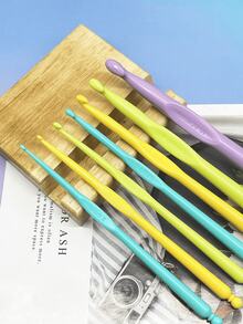 12件組馬卡龍色鉤針套組，2.0mm-10.0mm全尺寸色標可愛鉤針，甜美女孩風DIY手工編織工具，適合居家療癒編織、毛衣圍巾製作、鉤針娃娃、居家布藝裝飾 - abs糖果鉤針 - 查看 2