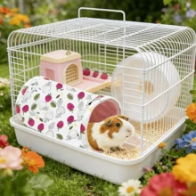 Hamster And Guinea Pig Tunnel, Small Pet Tunnel And Pipe, Soft Wool Small Animal Tunnel Tube And Mat As Well As Corner Hideout Cage Accessories, Suitable For Guinea Pigs, Rabbits, Ferrets, Chinchillas, Hedgehogs, Etc. - View 3