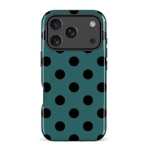 Green Background With Black Dots
