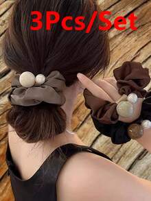 1 buah Ikat Rambut Elastis Polos Sederhana Ukuran 4,3 Inci, Cocok untuk Pemakaian Sehari-hari, Pengikat Rambut Ekor Kuda, Aksesori Rambut Kecantikan untuk Rumah - MultiWarna - View 12