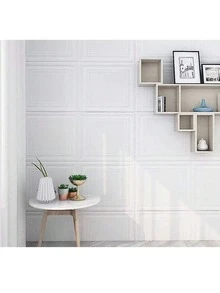10/20/30pcs 3D Stereo Wall Stickers Decor For Bedroom, Headboard, Living Room, TV Background, Waterproof, Warm, Self-Adhesive Wall Paper - Grid - View 11