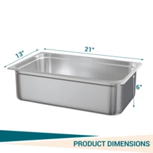 CuteHairy 6-Pcs 6 In Deep Steam Table Pans Restaurant Commercial Stainless Steel Food Pans - View 8