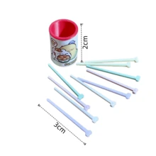 1/12 Scale Miniature Chopsticks & Chopstick Holder Set, Realistic Mini Chopstick Model, Dollhouse Kitchen Decor, Showcase Fascinating Micro World, Vivid Small World, Photography Prop (Note: Chopstick Holder Sticker And Chopstick Color Are Randomly Configured) - Multicolor - View 10