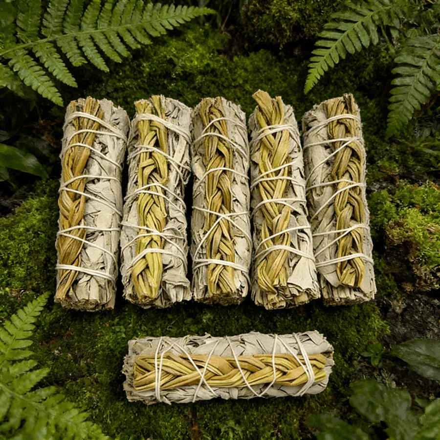 10CMWhite Sage & Yerba Santa Smudge Sticks - Natural Cleansing Incense For Spiritual Healing, Meditation & Home Purification - Multicolor - View 1