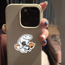 翻白眼猫贴纸，可爱趣味防水猫贴纸，防水乙烯基贴纸 - 耐用哑光表面，自粘式保险杠贴纸，适用于汽车、窗户、笔记本电脑、卡车、瓶子 - 多用途耐用设计，汽车贴纸，剪贴簿用品 - 乙烯基 - 查看 8