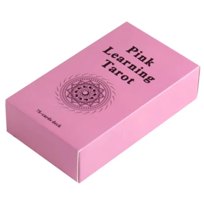 1 Box Pink Meaning Learning Tarot Cards, Suitable For Beginners, Divination Game, Holiday Gift, Party Board Game, Includes 78 Cards