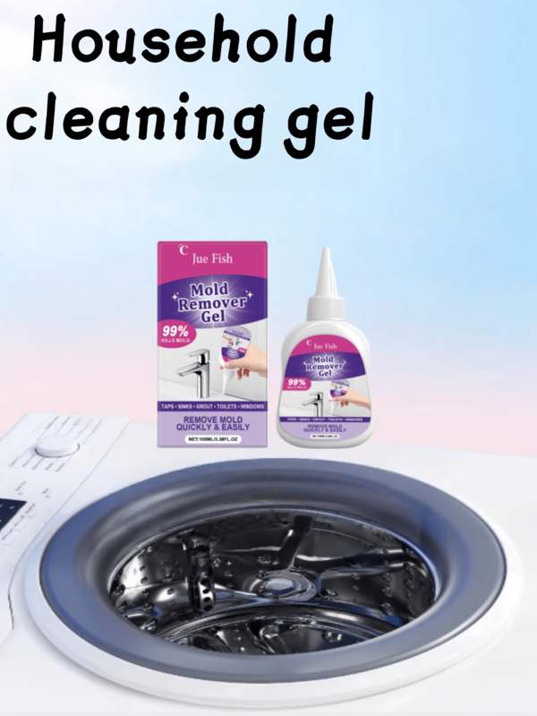 JUE FISH 家用清洁凝胶，适用于瓷砖、墙壁、浴缸、硅胶密封剂（窗户、水槽和浴室周围），是淋浴房、厨房、浴室、台面的理想之选。