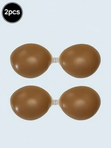 1/2 piezas Sujetador invisible sin tirantes de silicona para mujer con almohadillas adhesivas, adecuado para vestidos de tirantes finos y vestidos de novia, que levanta y sostiene para el verano, ligero y cómodo sujetador invisible - Multicolor - Ver 31