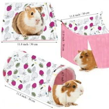 Hamster And Guinea Pig Tunnel, Small Pet Tunnel And Pipe, Soft Wool Small Animal Tunnel Tube And Mat As Well As Corner Hideout Cage Accessories, Suitable For Guinea Pigs, Rabbits, Ferrets, Chinchillas, Hedgehogs, Etc. - View 7