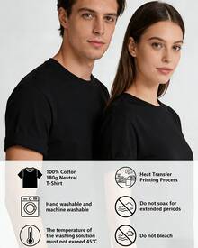 Retro Style Graphic Cotton Tee - Soft Crewneck Short Sleeve Everyday Wear S - Black - View 5