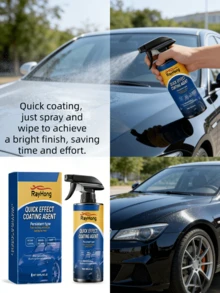 rayhong 汽车镀膜喷剂，汽车护理翻新修复漆面打蜡喷剂/汽车镀膜喷剂，一喷一擦即可提亮增强，疏水防污染，便捷的汽车漆面护理提亮工具（新旧款随机发货） - 液體 - 查看 8