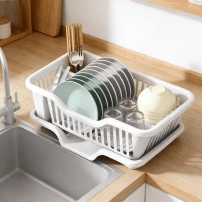 1 Piece Family Kitchen Bowl Rack, Thickened Draining Bowl Rack Storage Rack, Kitchen Sink Organizer, Dish Cabinet Bowl And Plate Rack, Draining Chopstick Holder