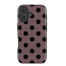 Brown And Blue Polka Dot Phone Case - Shock-Proof Phone Case, Suitable For IPhone 17/16/15/14/13/12/11 Pro Max/Pro Plus/12 Mini/13 Mini, And Galaxy S26 S25 S24 S23 S22 S21 Plus Ultra Phone Cases,International Version, Not The Domestic Version - Brown Background With Black Dots - View 7