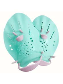 1 Pair Professional Swim Paddles - High Strength PP Material, Unisex, Enhance Propulsion Force, Improve Technique, Quick Drying Anti-Slip, Easy To Wear, Anti-Falling Off, Swimming Training Equipment - Multicolor - View 7