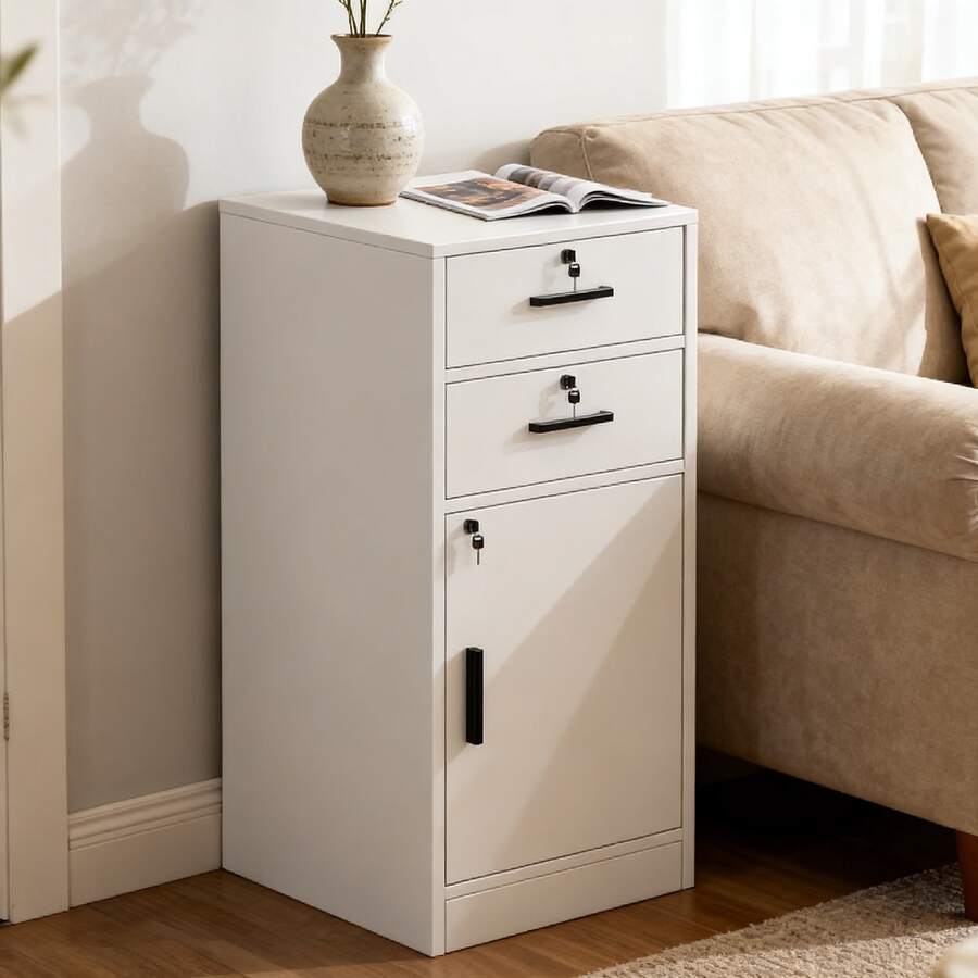 Filing Cabinets - White - View 1