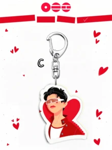 1个卡通动漫亚克力钥匙扣，包含Boy With Love/BANGTAN/HOPE WORLD/Permission To Dance/DNA/Black Swan/专辑钥匙扣/友情钥匙扣：角色造型，趣味饰品，粉丝礼物。适合送给男朋友、女朋友、家人、老师，也可作为派对礼物或ARMY主题手机装饰。 - 彩色 - 查看 5