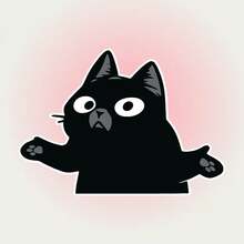 可爱伸爪黑猫贴纸，趣味猫咪面包片贴纸，个性化趣味防水装饰贴纸，防水乙烯基贴纸 - 哑光表面，自粘式保险杠贴纸，适用于汽车、窗户、笔记本电脑、卡车、水瓶 - 多功能设计，汽车贴纸 - 乙烯基 - 查看 13