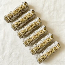 10CMWhite Sage & Yerba Santa Smudge Sticks - Natural Cleansing Incense For Spiritual Healing, Meditation & Home Purification - Multicolor - View 10