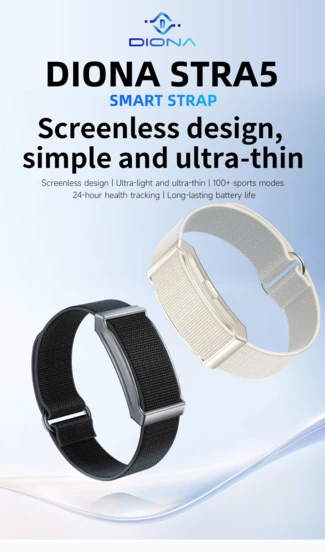 DIONA STRA5 Monitoreo de sueño de alta precisión/Frecuencia cardíaca/Oxígeno en sangre/Estrés emocional/Temperatura corporal/Modo deportivo/IP68
