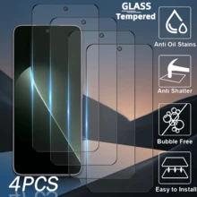 4片装/荣耀手机钢化玻璃屏幕保护膜，防刮花，无气泡，高清，9H硬度，兼容手机壳 - 無色 - 查看 47