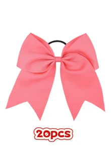 1-20 piezas Accesorios para el cabello de niños, Cintas elásticas para el cabello con lazos sencillos, Cintas de 8 pulgadas, Adecuado para uso diario - Multicolor - Ver 35