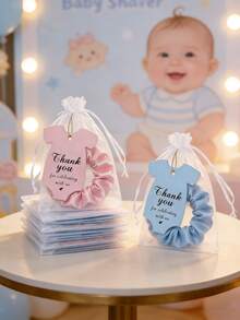 1/5/10sets-Hair Tie Party Gift Set, Friendship Gift Including Hair Ties And Organza Gift Bag. Suitable For Pop Stars, Birthdays, Weddings, Gender Revelation Ceremonies, Baby Showers, And Y2K Fan Birthday Gifts. - Multicolor - View 8