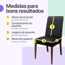 Kit 4 Capas de Cadeira Elásticas em Matelassê Resistentes à Gatos - Preto - Visão 4