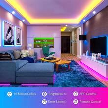 LED Light Strips That Support Music Synchronization, With Adjustable Timing And Color Temperature, And Remote Control Via App. Suitable For Decoration In Living Rooms And Bedrooms, And Essential Lighting For Festive Parties. - Multi-color light - View 3