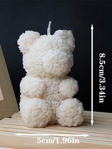 1pc Rose Bear Scented Candle, Exquisite Decor, Wedding Companion Gift, Home Decor, Candle, Gift, Home Decoration, Wedding, Wedding Decoration, Accessories, Decor, Wedding Season, Birthday, Graduation - White - View 13