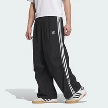 Adidas Originals Retro Sports Lace-Up Loose Comfortable Side Stripe Casual Pants Black Pants Men - 彩色 - 查看 4