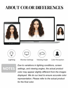 16 Inch Women's Short Shoulder Length Center-Parted Curly Wavy Brown Highlighted Wig, Made Of Heat-Resistant Synthetic Fiber, Natural And Realistic, Suitable For Daily Wear And Parties - Brown Highlight - View 8