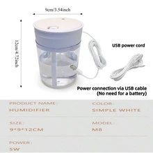 RAF Humidificador de Aire Ultrasónico & Difusor de Aroma, Alimentado por USB con 6 Núcleos de Filtro, Ideal para Humidificación Interior en Coche, Oficina & Dormitorio | Ofertas Especiales de Primavera & Verano, Humidificador Difusor de Aroma - Mist - Ver 6
