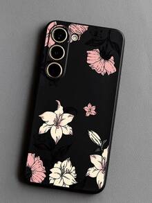 1 ốp lưng điện thoại in họa tiết hoa, vỏ mềm TPU màu đen, chống trầy xước, chống sốc, tương thích với Honor, Galaxy A/S Series, 6A/7A/8A, 12T/13T/14T, phiên bản quốc tế, không phải phiên bản nội địa. - màu đen - Xem 5