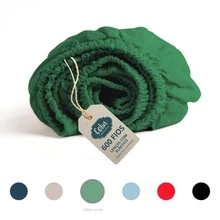 King Size Fitted Sheet, Egyptian Cotton, Alice, Super Premium Percale, Super Soft Touch - 橄欖綠 - 查看 1