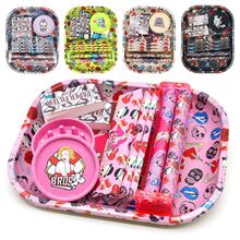 9pcs/ Set, Rolling Tray Smoking Set, With Rolling Tray, Grinder, Cigarette Holder Filter Accessories, Household Gadgets, Smoking Accessories, Holiday Gifts, Birthday Presents, Halloween And Christmas Gifts - 粉紅色 - 查看 1