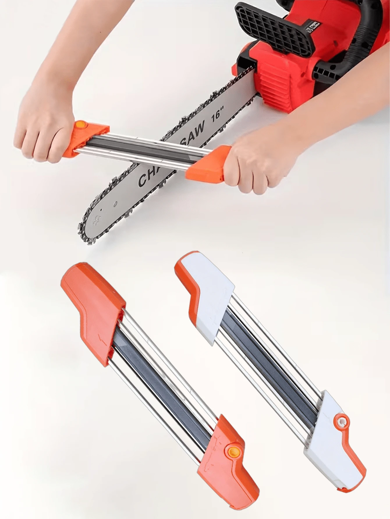 1pc 2-In-1 Chainsaw Chain Sharpener, 3/8" 4mm Chainsaw Sharpening Tool, Portable Handheld Chain Sharpener