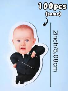 10/25/50/100/150个定制人像棒棒糖装饰 - 个性化人脸棒棒糖装饰，不同人脸照片棒棒糖装饰，生日派对棒棒糖装饰插牌 - 适用于生日、迎婴派对、家庭聚会、节日派对 - 适合家庭、DIY派对爱好者、活动策划者 - 棒棒糖装饰、个性化节日装饰、甜点点缀、派对用品 - 多色(Lollipop Topper) - 查看 16